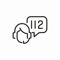 emergency call center icon sign vector