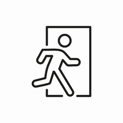emergency exit icon sign vector