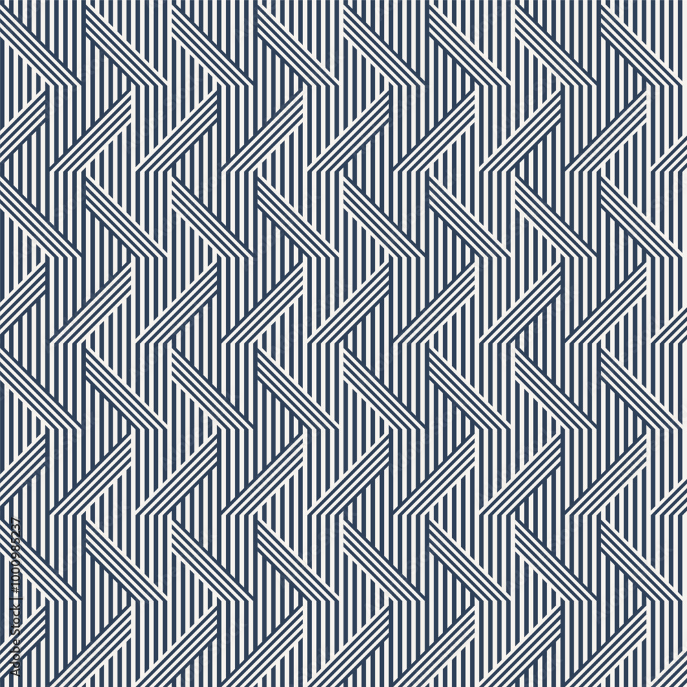 Poster abstract geometric interlocking striped line pattern vector background template for wallpaper banner