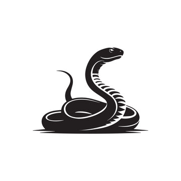 recommend clip art: Snake Vector illustration in black and white - Snake Reptile silhouette Design
                    