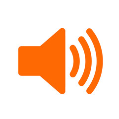 orange speaker icon illustration png