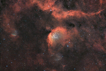 Nebulosa Sh2-101 ottenuta con telescopio e camera astronomica
