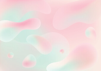 abstract fluid gradient pink, green background with organic shape wallpaper for banner social media