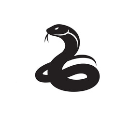 Fototapeta premium Snake Vector illustration in black and white - Snake Reptile silhouette Design 