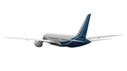 3D airplane png clipart, air travel vehicle on transparent background