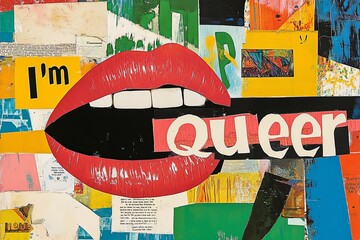 National coming out day collage rainbow