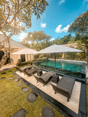 house view with a pool