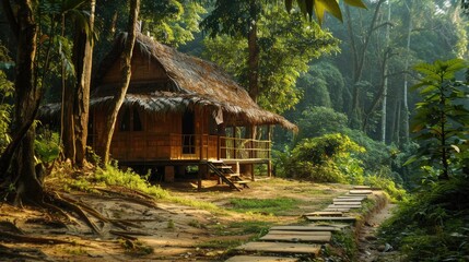 House Hut Nature Wood Village