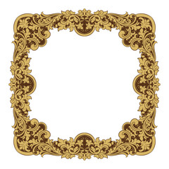 frame engraved floral vector element decoration
