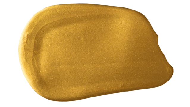 Metallic yellow paint stroke transparent png