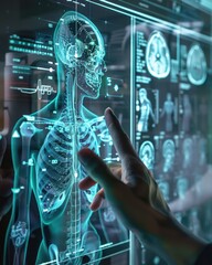 Obraz premium Advanced Medical Imaging with AI Technology