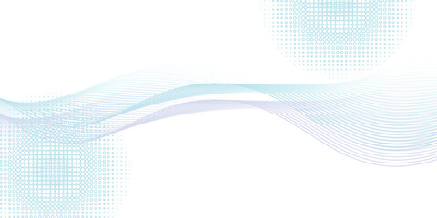 Abstract blue purple gradient flowing wave lines on white background. Modern colorful wavy lines pattern design element. vektor