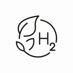 hydrogen gas icon sign vector
