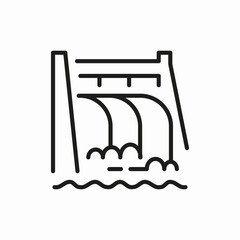water dam icon sign vector