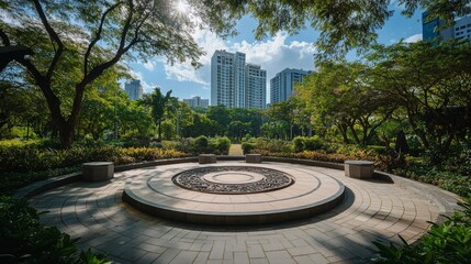 Obraz premium fountain in the garden