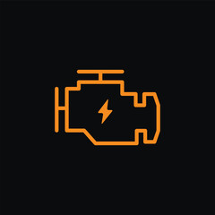 Check engine light icon. Vector illustration