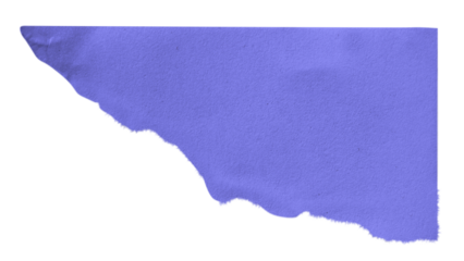 Blue paper png corner sticker, transparent background