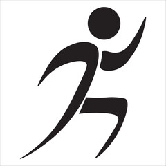 Runner icon in flat style