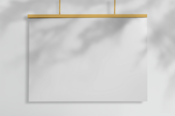 Hanging sign png mockup, transparent minimal design