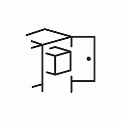 cargo packet cupboard icon sign vector