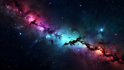 Obraz premium Deep space. High definition star field background . Starry outer space background texture . Colorful Starry Night Sky Outer Space background