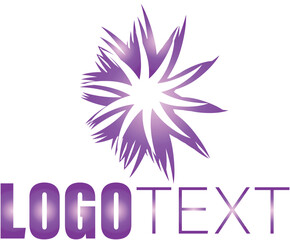 Hibiscus flower logo Design, Purple Flower Logo