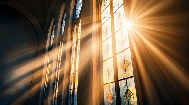light going through a church window