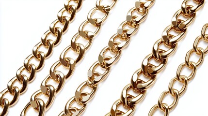 Fototapeta premium Close-Up of Gold Chains