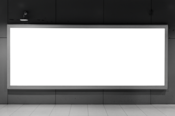 Billboard png mockup, advertising sign, transparent design