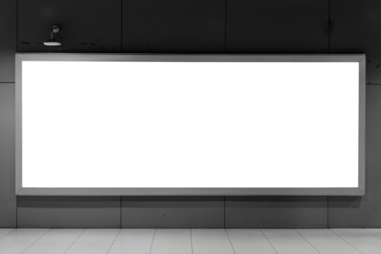 Billboard png mockup, advertising sign, transparent design