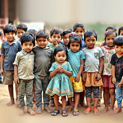 Fototapeta premium group of children