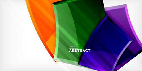 Vector abstract color geometric shapes. Illustration For Wallpaper, Banner, Background, Card, Book Illustration, landing page