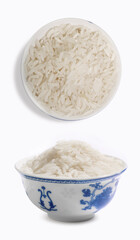 Traditional bowl of white Chinese rice