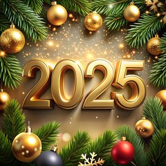 Happy New Year 2025 Greeting Card