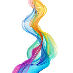 Rainbow of colors make up this abstract wave design element