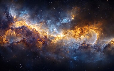 Fototapeta premium Colorful cosmic cloud formation in deep space