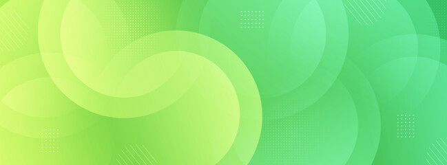 minimalist banner background,bright color,green and yellow gradations,circle effect style,memphis,eps 10