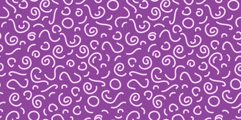 Fototapeta premium Abstract seamless pattern. Various hand drawn geometric shapes. Vector background for wallpaper, wrapping paper, textile, scrapbooking.