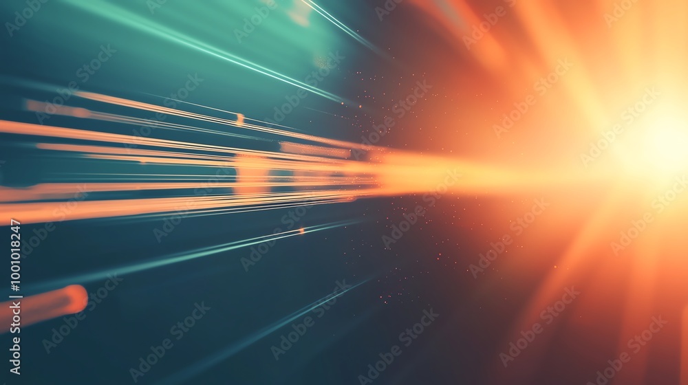 Poster vibrant abstract light rays creating a dynamic atmosphere, perfect for backgrounds in tech or futuri