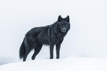 portrait of a black wolf © rushay