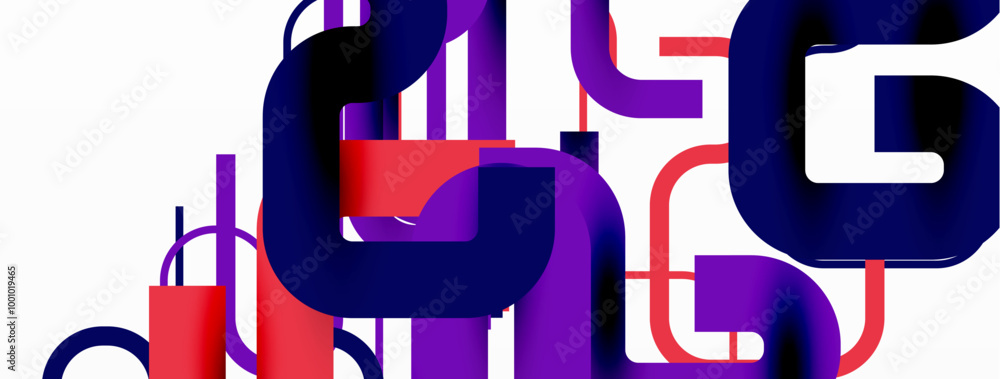 Poster wave lines minimal abstract background
