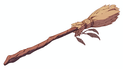 Vintage Broom Illustration - Fantasy and Witchcraft