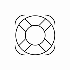 lifebuoy wheel icon sign vector