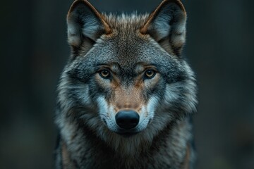 Fototapeta premium grey wolf portrait