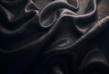 Abstract background featuring luxurious fabric folds, resembling liquid waves of grunge silk, satin, or velvet texture. Ideal for sophisticated Christmas backgrounds or elegant wallpaper designs