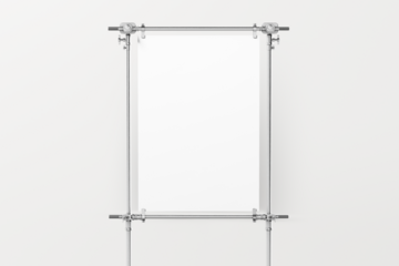 Transparent poster mockup png, hanging sign design