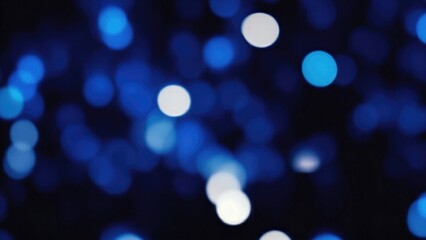 Fototapeta premium Soft Bokeh Lights on Dark Blue Background