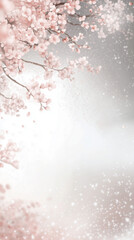 background with snowflakes and flowers