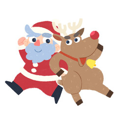 サンタとトナカイ