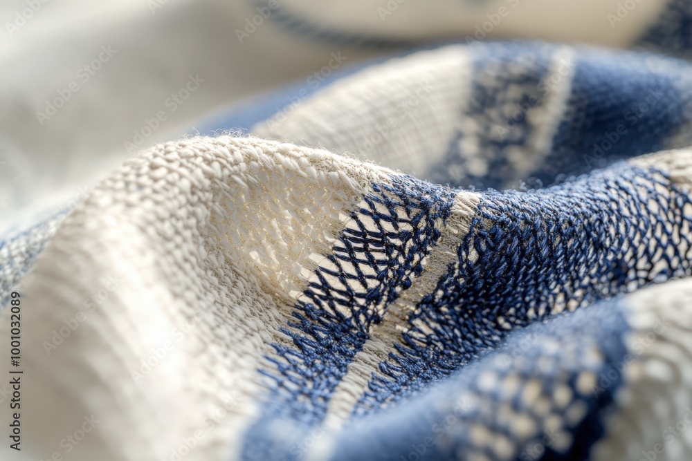 Poster close-up of a textured fabric with intricate patterns